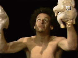 Eric Andre With Two Chicken GIF