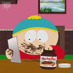 Eric Cartman Devouring Nutella GIF
