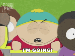 Eric Cartman Displeased Walking Out GIF