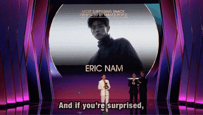 Eric Nam Surprising Snack By M&M's Popd GIF
