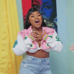 Erica Banks Looking Grateful And Flattered GIF