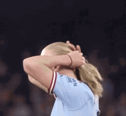 Erling Haaland Head Shake  GIF
