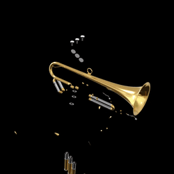 Erratic Spin Brass Bugle Animation GIF