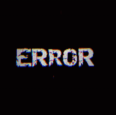 Error Glitch Effect On Black Background GIF