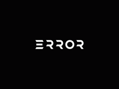 Error Word On Black Background GIF