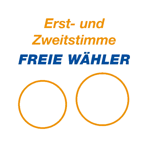 Erst-Und Zweitstimme Freie Wähler Logo Sticker
