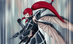 Erza Scarlet Black Wing Armor Anime Sword