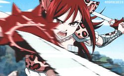 Erza Scarlet Titania Sword Skills GIF