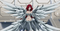 Erza Scarlet Wearing Her Armor GIF