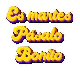 Es Martes Letras Transparente Sticker GIF
