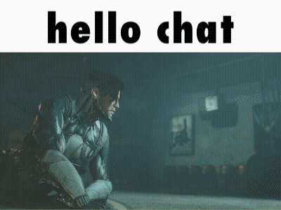 Escalator With Hello Chat GIF