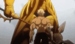 Escanor Hold The Flaming Sun While Standing GIF