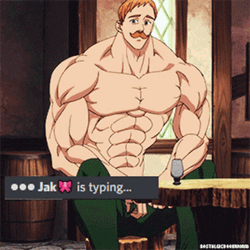 Escanor Holding The Head While Seating GIF