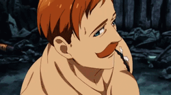 Escanor Side Look Starring Eyes GIF