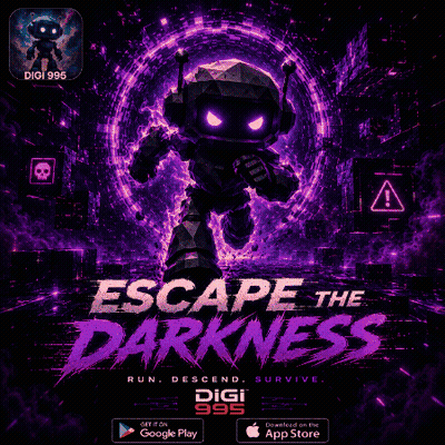 Escape The Darkness Poster With Robot GIF