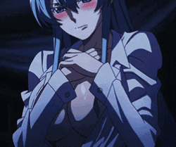 Esdeath Emotional Blush GIF