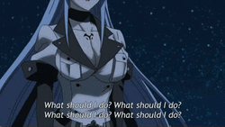 Esdeath Nervous Confused Blush GIF