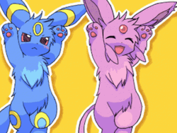 Espeon And Umbreon Dancing Caramelldansen GIF
