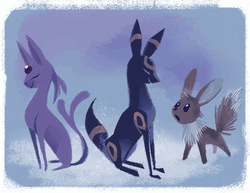 Espeon Glowing Digital Art  GIF