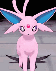 Espeon Jump With Hearts  GIF