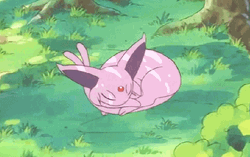 Espeon Sleeping Soundly Under The Shade  GIF