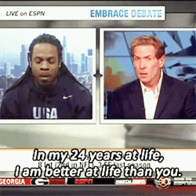 ESPN Embrace Debate Between Two Men GIF