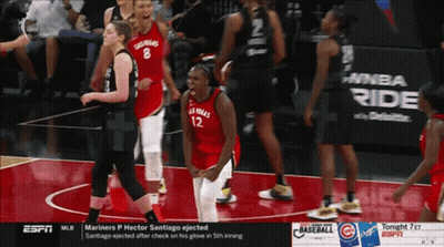 Espn Is Showing A Basketball Game Between The Las Vegas Marines And The Chicago Bulls GIF