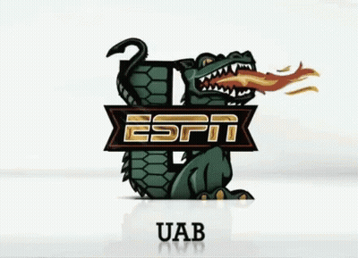 ESPN Logo With Dragon Breathing Flames GIF