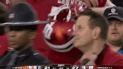 Espn Shows A Football Game Between Indiana And Miami GIF