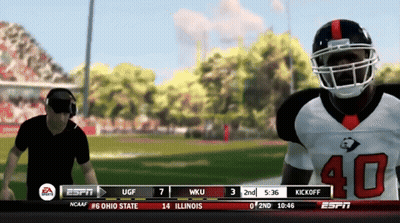 Espn Shows A Football Game Between Wku And Ohio State GIF