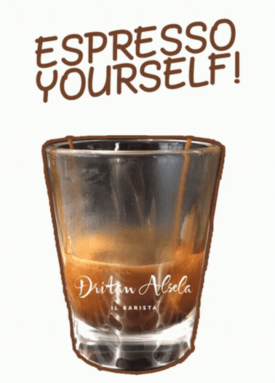 Espresso Yourself Shot Glass GIF