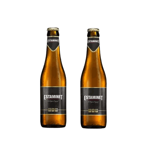 Estaminet Beer Bottles Side By Side Sticker
