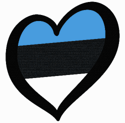 Estonia Heart Flag
