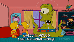 ET Phone Home The Simpsons GIF