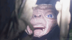 Et Tapping While Mouth Open GIF