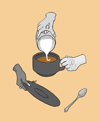 Etching Cafe Art Animation GIF