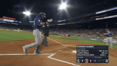 Eugenio Suarez Runs To First Base GIF