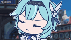 Eula Chibi Genshin Eyes Close And Open GIF