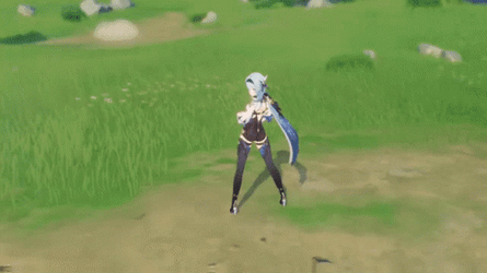 Eula Genshin Impact Dancing Step GIF