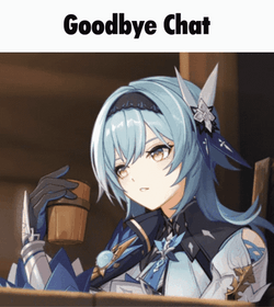 Eula Genshin Impact Goodbye Chat GIF
