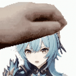 Eula Head Pat Genshin Anime GIF