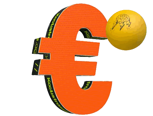Euro Sign With Yellow Ball Sticker