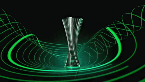 Europa Conference League Logo With Green Lines GIF