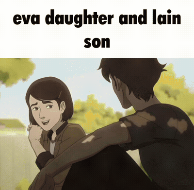 Eva Daughter And Lain Son Talking GIF