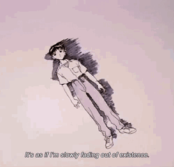 Evangelion Shinji Slowly Fading GIF