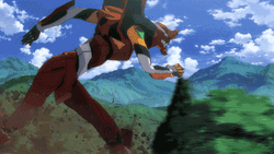 Evangelion Unit-02 Run GIF