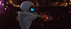 Eve Checking Device Wall E Movie Clip GIF