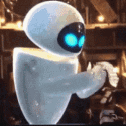 Eve Receiving Gift From Wall E GIF