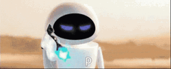Eve Unleashing Powerful Attack In Wall E Movie GIF