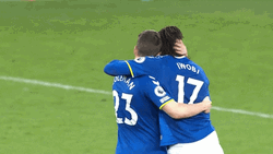 Everton Fc Coleman And Iwobi GIF